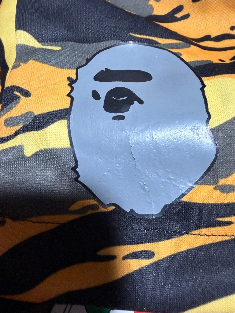 Bape? Orange and Black Tiger Stripe Zip-Up Hoodie
